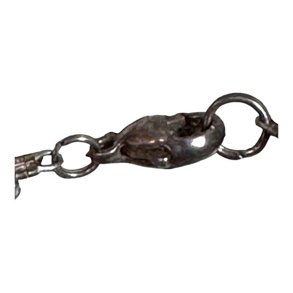 Sterling Silver Clasped Orange Aventurine Gemstone Beaded Necklace Handmade 17" - Picture 4 of 7